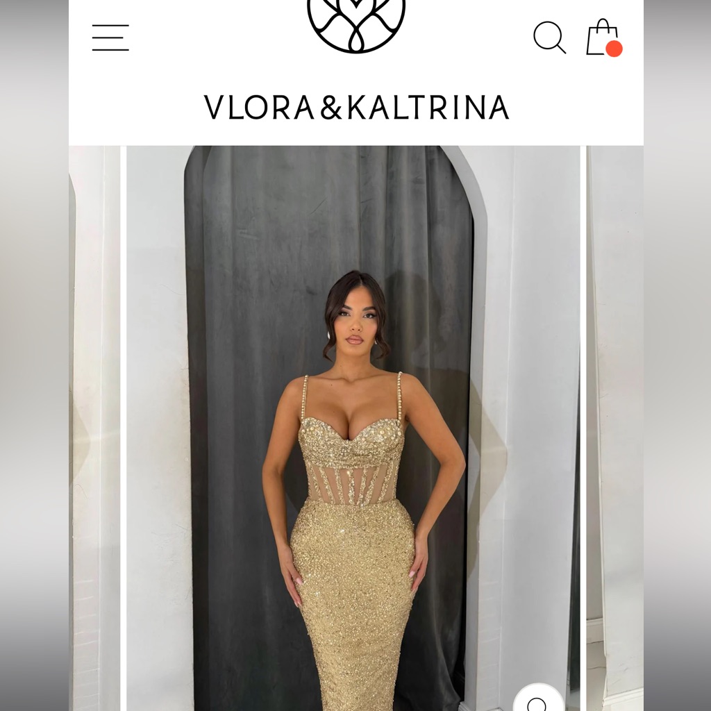 Gold Sequin Evening Dress